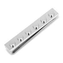 Load image into Gallery viewer, Silver Building Block Tie Bar [Online Only]
