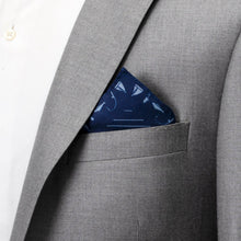 Load image into Gallery viewer, Nautical Blue Pocket Square [Online Only]
