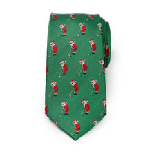 Load image into Gallery viewer, Santa Golf Par-Tee Men's Green Neck Tie [Online Only]
