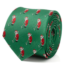Load image into Gallery viewer, Santa Golf Par-Tee Men's Green Neck Tie [Online Only]
