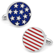 Load image into Gallery viewer, Stars and Stripes American Flag Cufflinks [Online Only]
