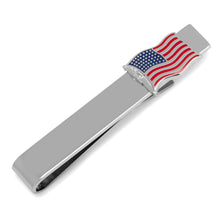 Load image into Gallery viewer, American Waving Flag Cufflinks and Tie Bar Gift Set [Online Only]
