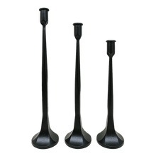 Load image into Gallery viewer, Black Cast Iron Taper Candle Holders [Online Only]
