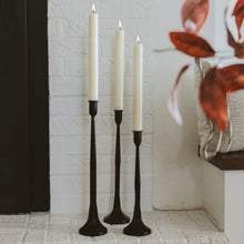 Load image into Gallery viewer, Black Cast Iron Taper Candle Holders [Online Only]
