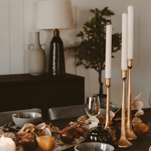 Load image into Gallery viewer, Gold Cast Iron Taper Candle Holders [Online Only]
