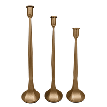 Load image into Gallery viewer, Gold Cast Iron Taper Candle Holders [Online Only]
