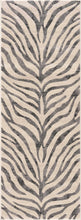Load image into Gallery viewer, Gray Ecorse Zebra Print Area Rug [Online Only]
