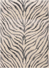 Load image into Gallery viewer, Gray Ecorse Zebra Print Area Rug [Online Only]
