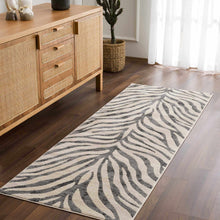 Load image into Gallery viewer, Gray Ecorse Zebra Print Area Rug [Online Only]
