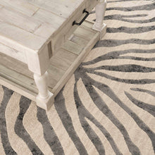 Load image into Gallery viewer, Gray Ecorse Zebra Print Area Rug [Online Only]
