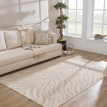 Load image into Gallery viewer, Beige Manteca Zebra Print Area Rug [Online Only]
