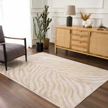 Load image into Gallery viewer, Beige Manteca Zebra Print Area Rug [Online Only]
