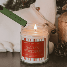 Load image into Gallery viewer, Santa's Workshop Soy Candle - 9 oz Clear Jar (Merry and Bright) [Online Only]
