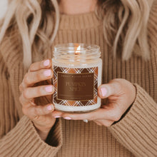 Load image into Gallery viewer, Pumpkin Spice Soy Candle - Patterned 9 oz - Clear Jar [Online Only]
