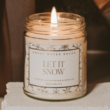 Load image into Gallery viewer, Let It Snow Soy Candle - Patterned 9 oz Clear Jar [Online Only]
