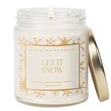 Load image into Gallery viewer, Let It Snow Soy Candle - Patterned 9 oz Clear Jar [Online Only]
