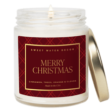 Load image into Gallery viewer, Merry Christmas Soy Candle - 9 oz Clear Jar [Online Only]
