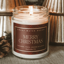 Load image into Gallery viewer, Merry Christmas Soy Candle - 9 oz Clear Jar [Online Only]
