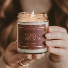 Load image into Gallery viewer, Merry Christmas Soy Candle - 9 oz Clear Jar [Online Only]

