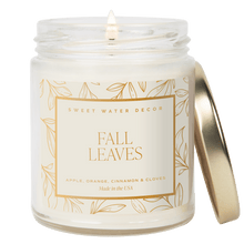 Load image into Gallery viewer, Fall Leaves Soy Candle - Patterned 9 oz - Clear Jar [Online Only]
