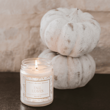 Load image into Gallery viewer, Fall Leaves Soy Candle - Patterned 9 oz - Clear Jar [Online Only]
