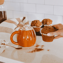 Load image into Gallery viewer, Orange Pumpkin 19 oz Figural Coffee Mug [Online Only]
