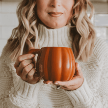 Load image into Gallery viewer, Orange Pumpkin 19 oz Figural Coffee Mug [Online Only]
