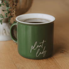 Load image into Gallery viewer, Plant Lady 11 oz Green Coffee Mug [Online Only]
