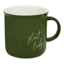 Load image into Gallery viewer, Plant Lady 11 oz Green Coffee Mug [Online Only]
