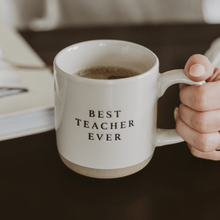 Load image into Gallery viewer, Best Teacher Ever 14 oz Stoneware Coffee Mug [Online Only]
