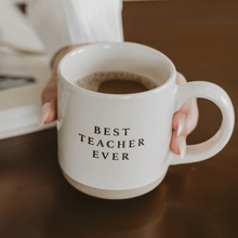 Load image into Gallery viewer, Best Teacher Ever 14 oz Stoneware Coffee Mug [Online Only]
