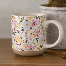 Load image into Gallery viewer, Floral 14 oz Stoneware Coffee Mug [Online Only]
