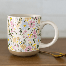 Load image into Gallery viewer, Floral 14 oz Stoneware Coffee Mug [Online Only]
