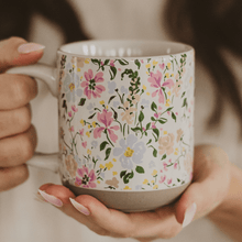 Load image into Gallery viewer, Floral 14 oz Stoneware Coffee Mug [Online Only]
