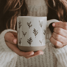 Load image into Gallery viewer, Brown Leaves 14 oz Stoneware Coffee Mug [Online Only]

