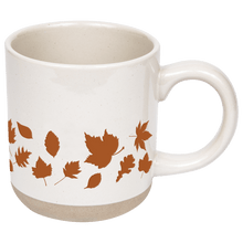 Load image into Gallery viewer, Orange Leaves 14 oz Cream Stoneware Coffee Mug [Online Only]
