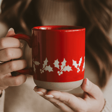 Load image into Gallery viewer, Holly 14 oz Red Stoneware Coffee Mug [Online Only]
