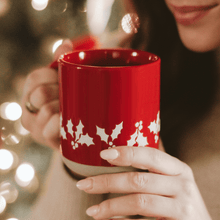 Load image into Gallery viewer, Holly 14 oz Red Stoneware Coffee Mug [Online Only]
