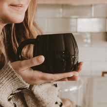 Load image into Gallery viewer, Black Pumpkin 19 oz Figural Coffee Mug [Online Only]
