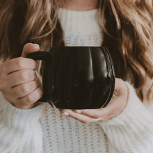 Load image into Gallery viewer, Black Pumpkin 19 oz Figural Coffee Mug [Online Only]
