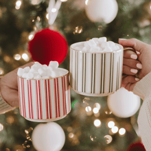 Load image into Gallery viewer, Green Stripe 14 oz Gold Handle Coffee Mug [Online Only]
