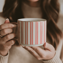 Load image into Gallery viewer, Red Stripe 14 oz Gold Handle Coffee Mug [Online Only]
