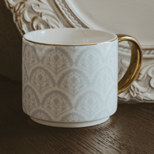 Load image into Gallery viewer, Blue Fan Quilt 14 oz Coffee Mug [Online Only]
