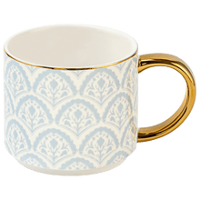 Load image into Gallery viewer, Blue Fan Quilt 14 oz Coffee Mug [Online Only]
