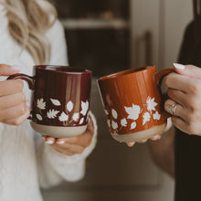 Load image into Gallery viewer, Brown Leaves 14 oz Stoneware Coffee Mug [Online Only]
