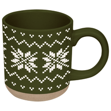 Load image into Gallery viewer, Green Fair Isle Sweater 14 oz Stoneware Coffee Mug [Online Only]
