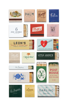 Load image into Gallery viewer, Charleston Matchbook Collage Poster w/Frame Options [Online Only]
