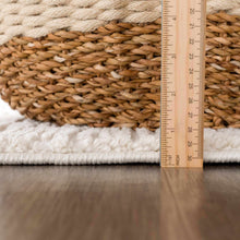 Load image into Gallery viewer, Riad Black Striped White Rug with Tassels [Online Only]
