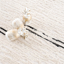 Load image into Gallery viewer, Riad Black Striped White Rug with Tassels [Online Only]
