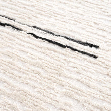 Load image into Gallery viewer, Riad Black Striped White Rug with Tassels [Online Only]
